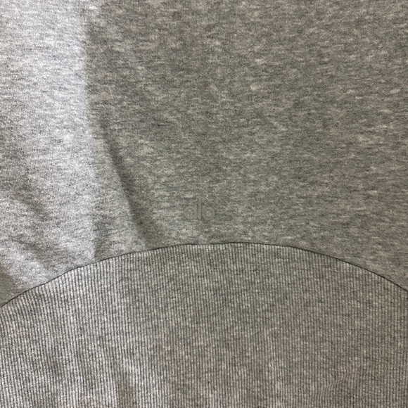ALO YOGA XS DOVE GREY HEATHER INTERVAL HOODIE - Picture 7 of 7